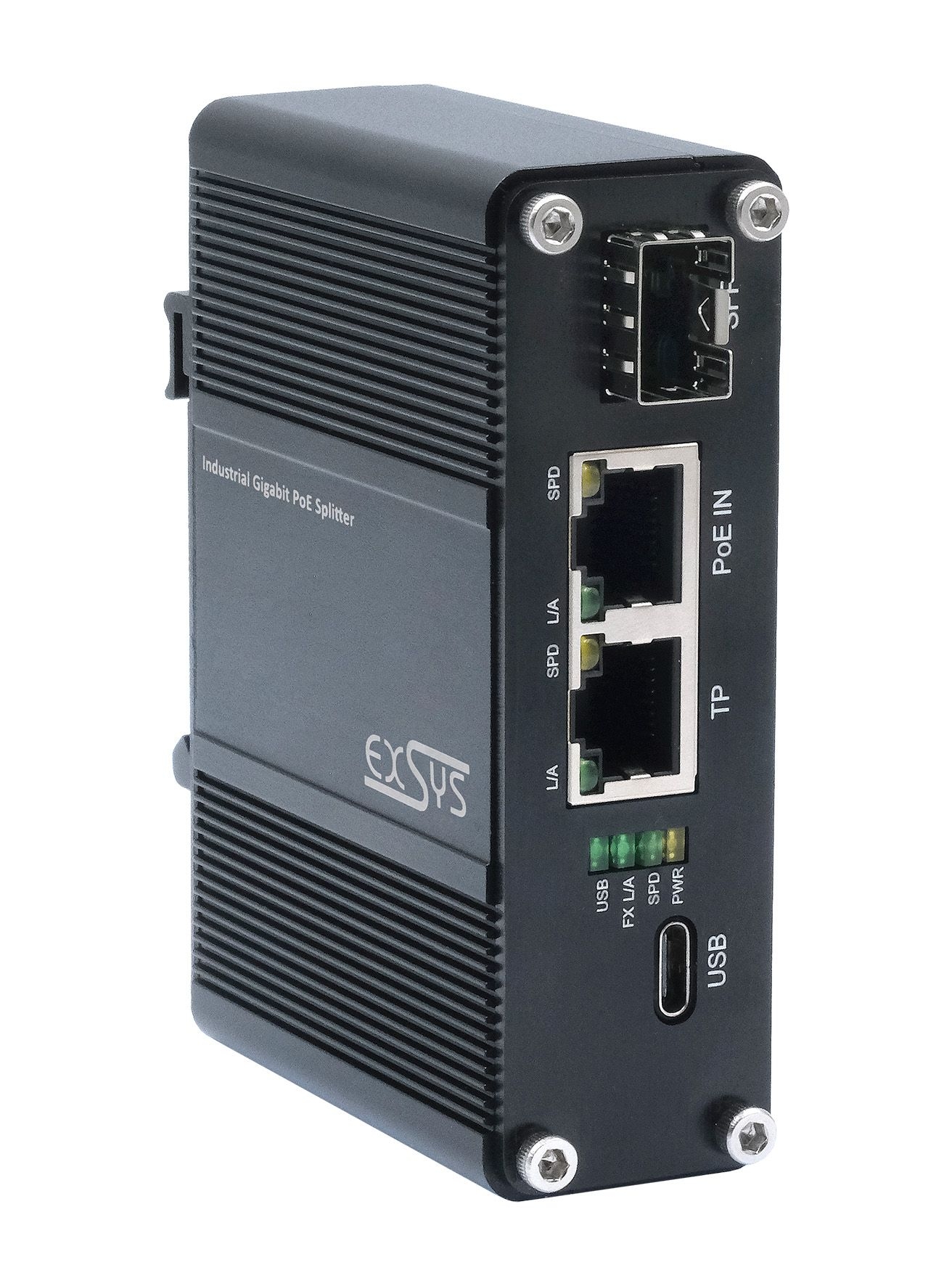 PoE++ Gigabit Splitter USB-C PD 60W, SFP, Network adapter | EX-60328