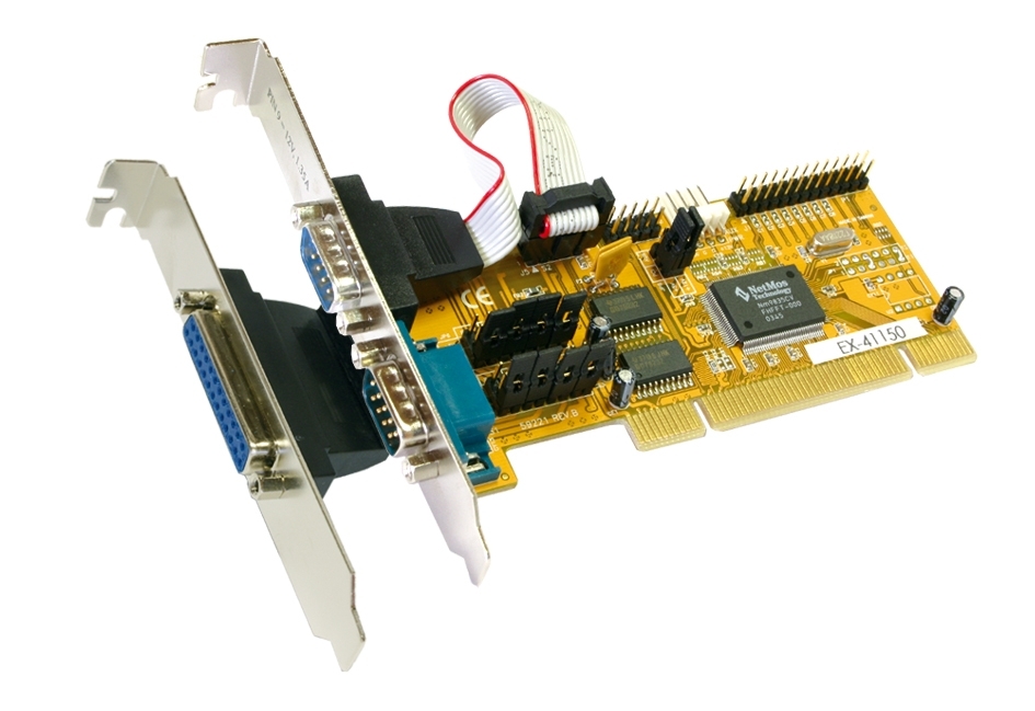 PCI 2S Serial RS-232/1P Parallel Multi I/O card (MosChip) | EX-41150