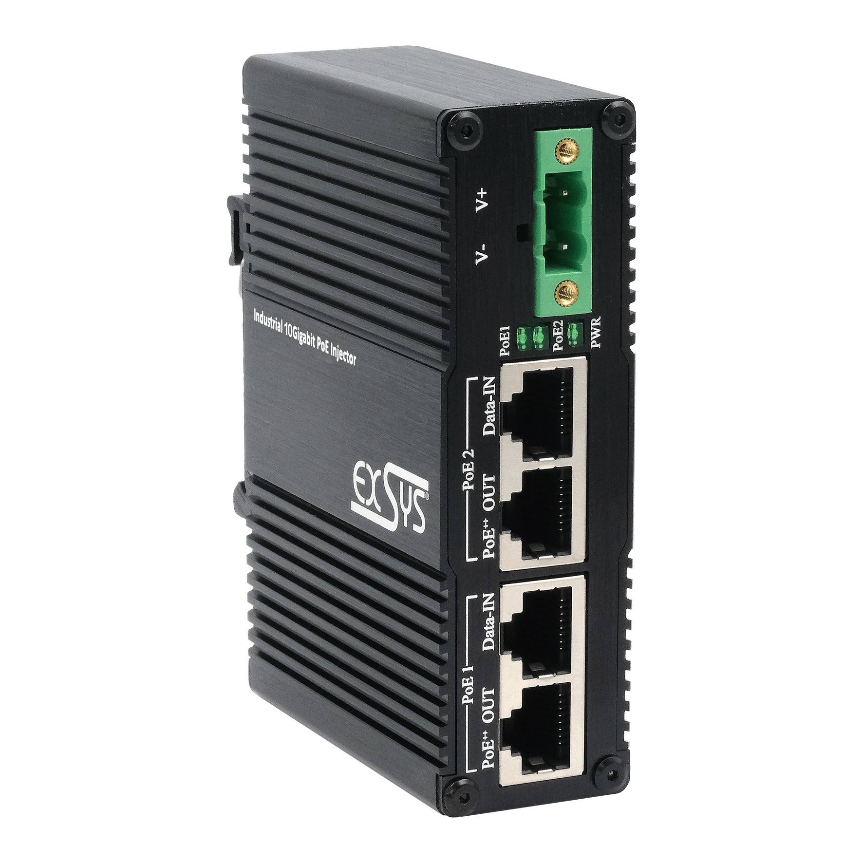 2-Port PoE++ 10 Gigabit Injector 90W, -40°C to +80°C