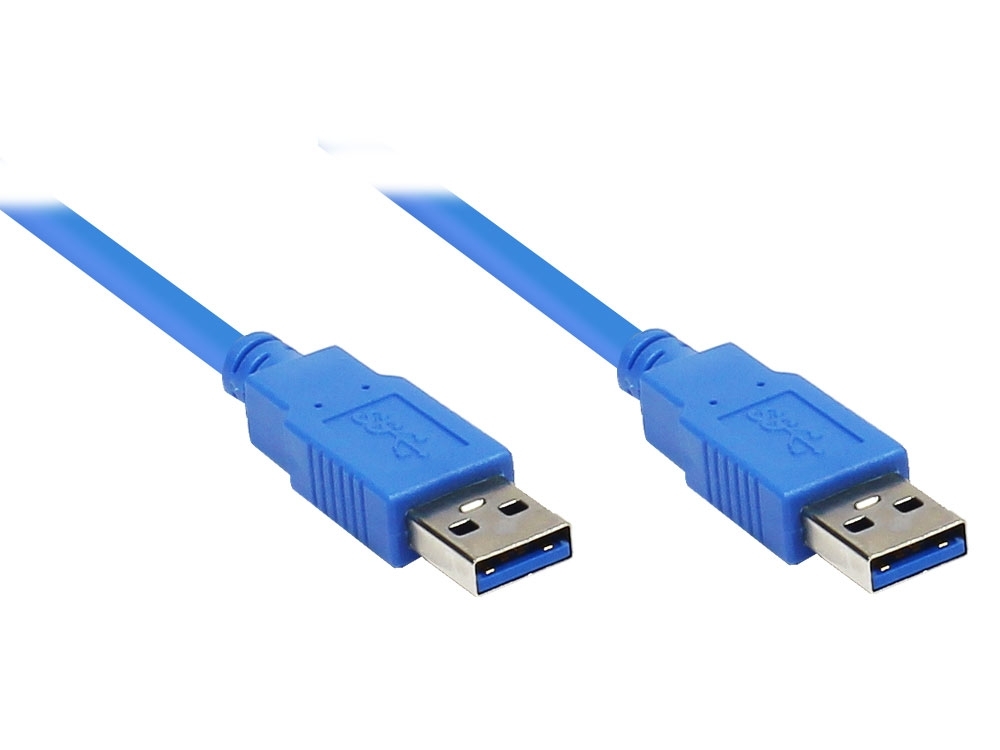 Useb Connection Connection cable USB 3.2 Gen 1 USB A plug, blue, 2.0m | EX-K1610-2.0