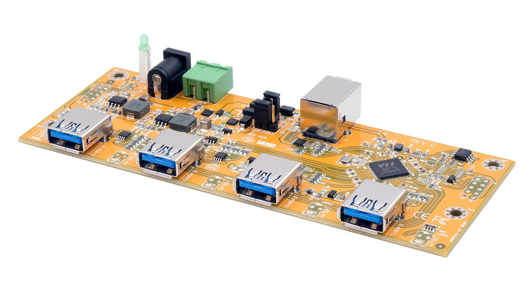 4-Port USB 3.2 Gen 1 HUB-Platine mit 15KV ESD Überspannungsschutz 4-Port USB 3.2 Gen 1 HUB-Platine mit 15KV ESD Überspannungsschutz
