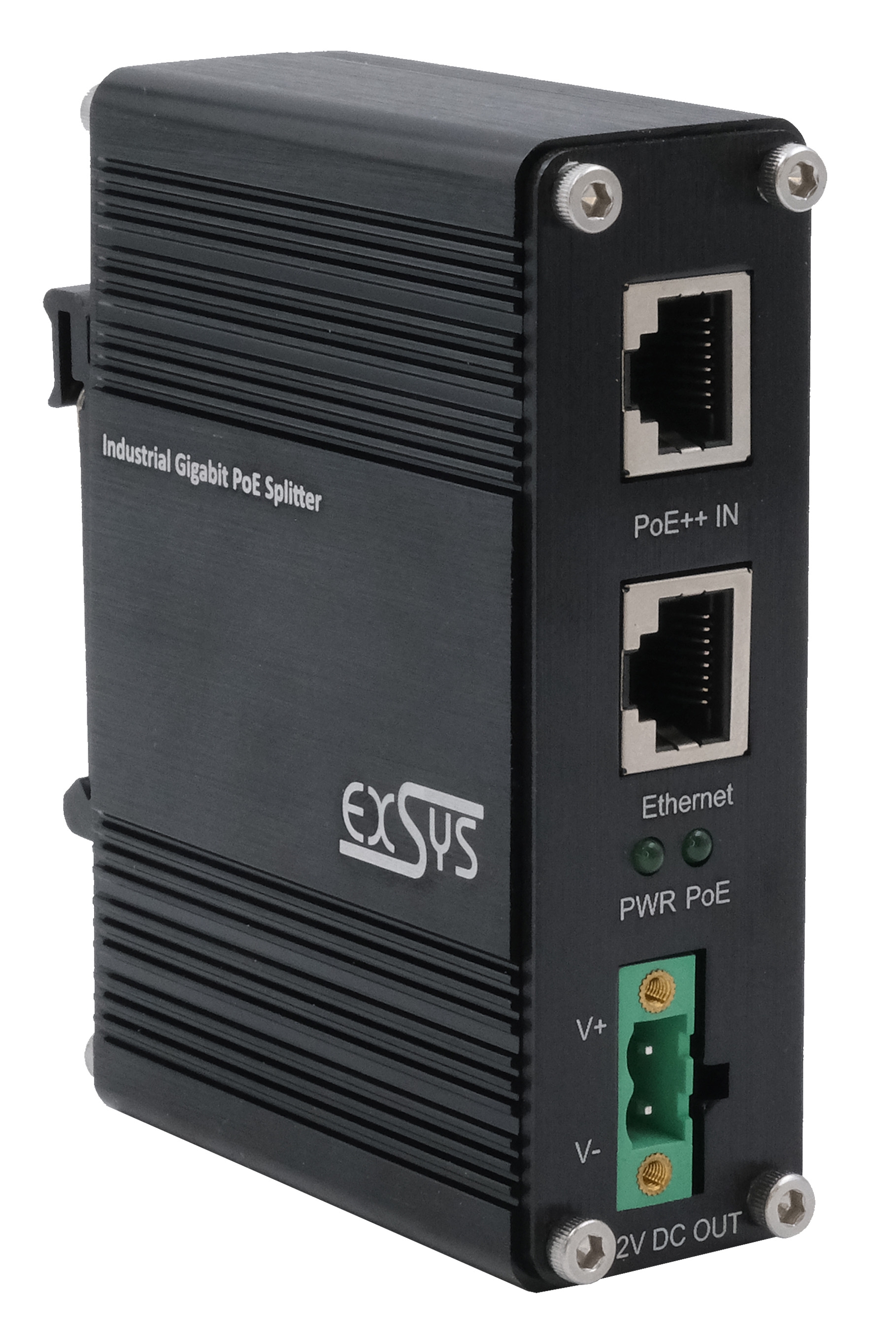 PoE++ Gigabit Splitter 12VDC/36W, -40°C to +80°C | EX-60326
