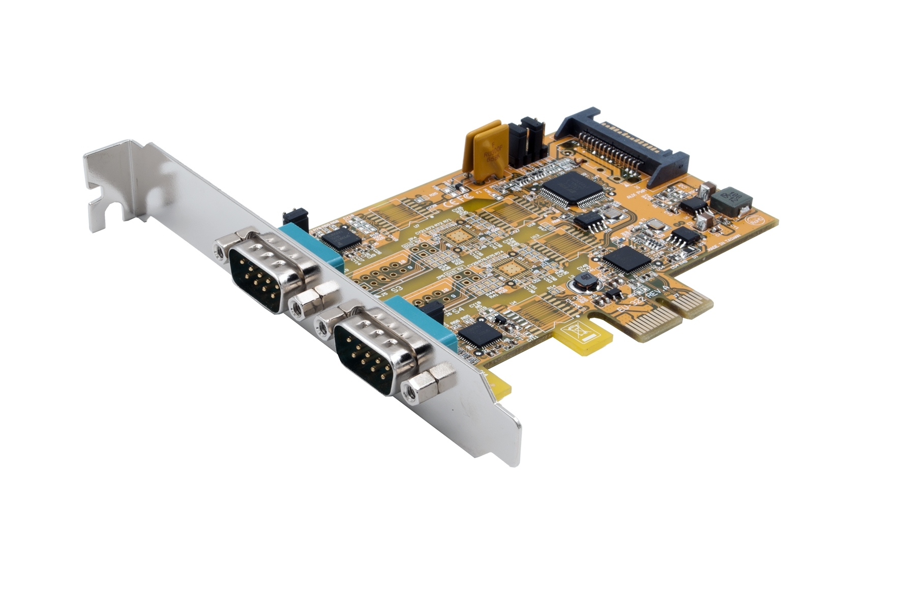 Pos Serial Connection 2S Serial RS-232/422/485 PCIe card, POS configurable, (FTDI Chipset ...