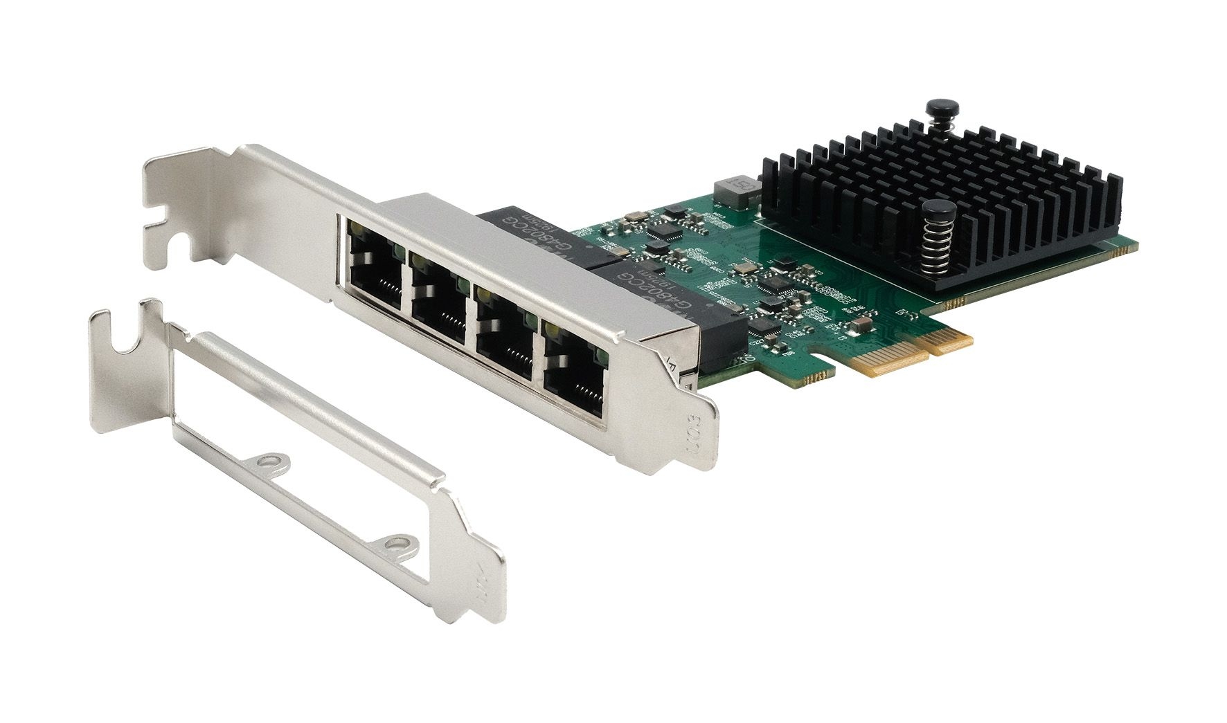 Quad 1 Gigabit Ethernet PCIe (x1) Karte (Realtek RTL8111H)