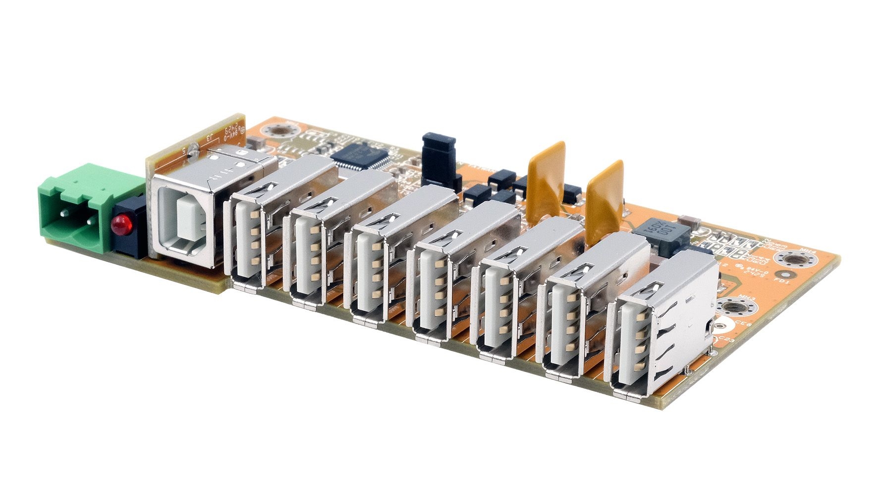 7-Port USB 2.0 HUB-Platine mit 15KV ESD Überspannungsschutz 7-Port USB 2.0 HUB-Platine mit 15KV ESD Überspannungsschutz