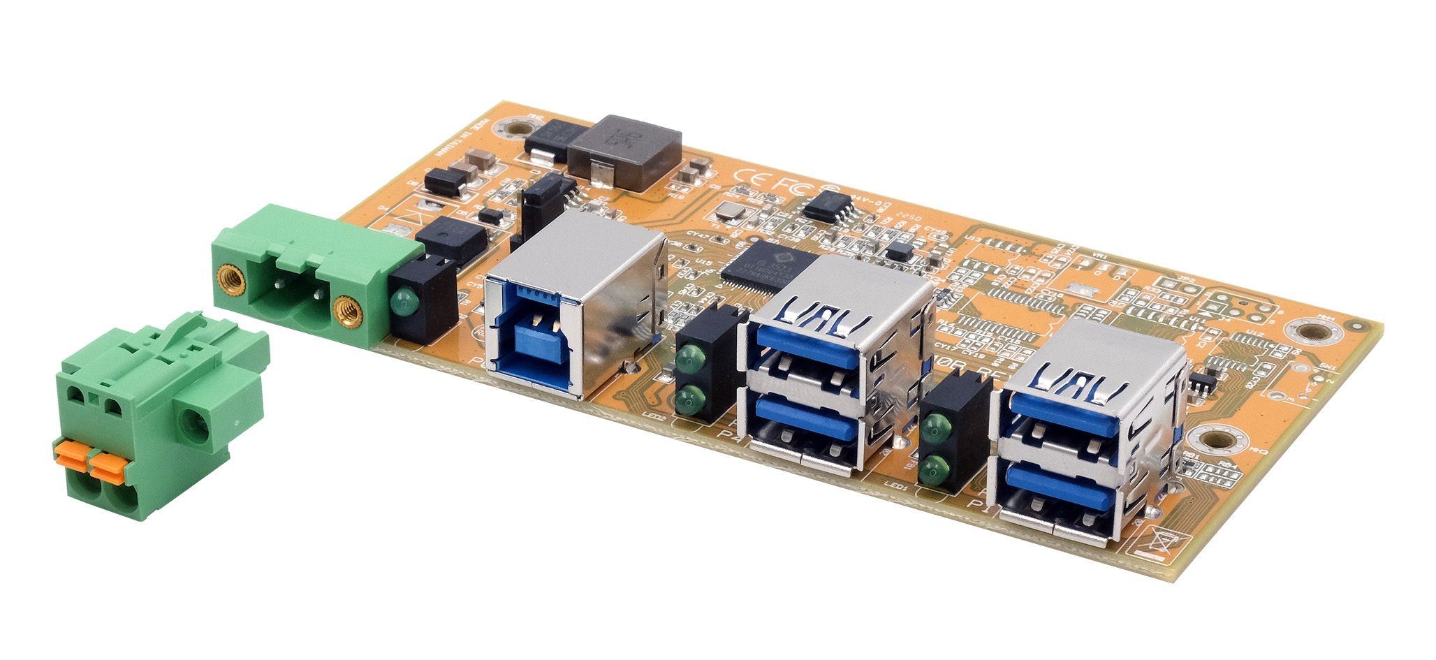4-Port USB 3.2 Gen 1 HUB-Platine mit 15KV ESD Überspannungsschutz 4-Port USB 3.2 Gen 1 HUB-Platine mit 15KV ESD Überspannungsschutz