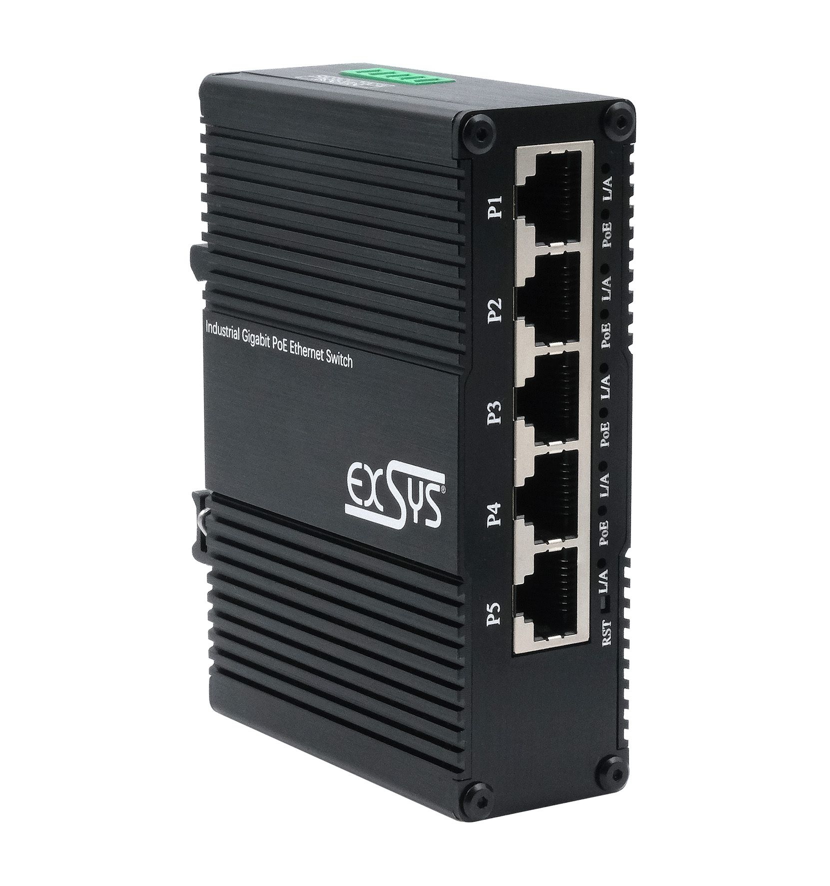 Mini 5-Port Industrial Gigabit PoE+ Switch, Web-Managed Mini 5-Port Industrial Gigabit PoE+ Switch, Web-Managed
