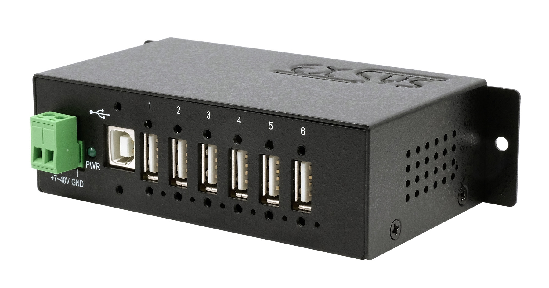 Managed Hub Managed 6-Port USB 2.0 Metall HUB mit 15KV ESD Überspannungsschutz (DIN ...