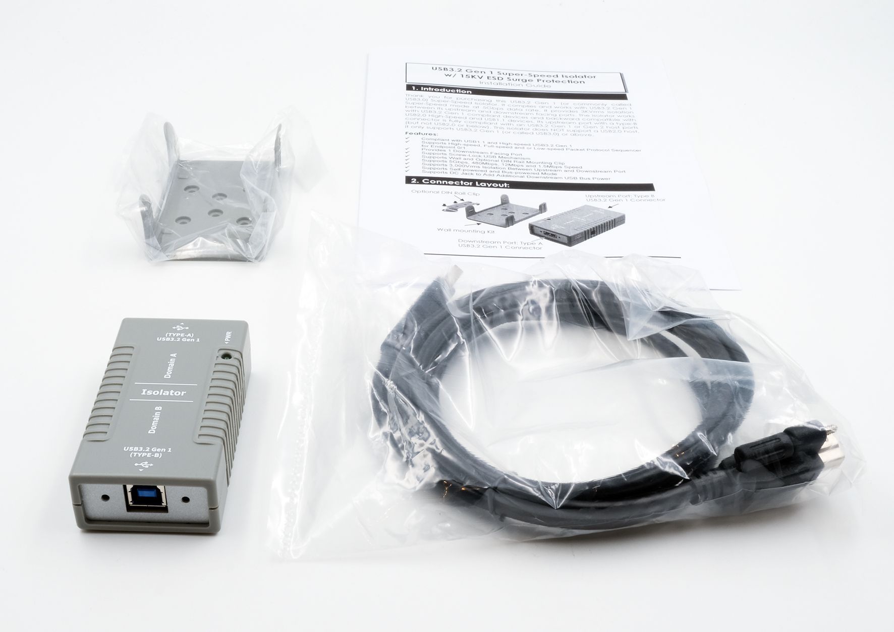 USB 3.2 Gen 1 Isolation Adapter with 3KV Isolation and 15KV Surge ...